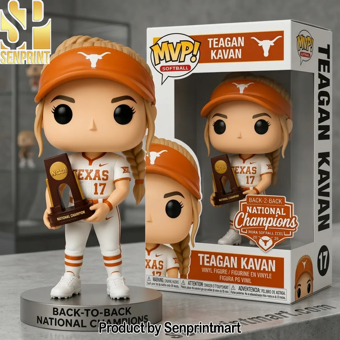 Teagan Kavan Texas Softball Back-to-Back National Champions MVP Vinyl Figure