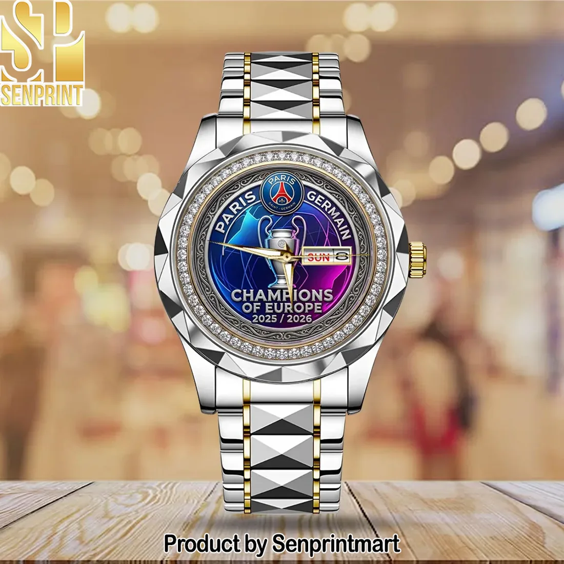 Paris Saint-Germain Champions of Europe 2025/2026 Commemorative Two-Tone Luxury Quartz Watch Paris Saint-Germain Champions of Europe 2025/2026 Commemorative Two-Tone Luxury Quartz Watch