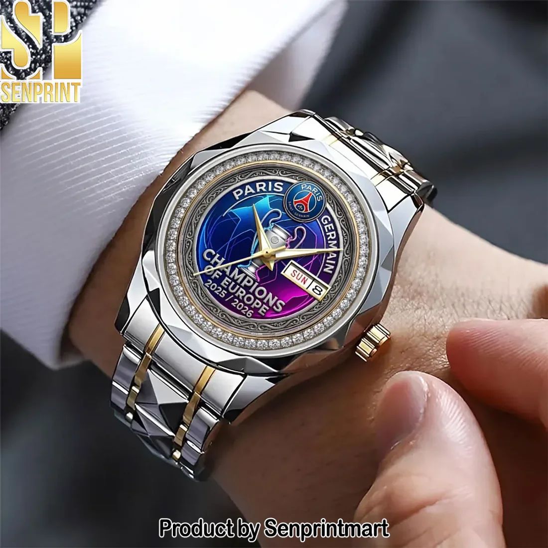Paris Saint-Germain Champions of Europe 2025/2026 Commemorative Two-Tone Luxury Quartz Watch Paris Saint-Germain Champions of Europe 2025/2026 Commemorative Two-Tone Luxury Quartz Watch