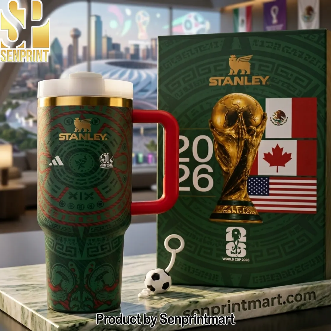FIFA World Cup 2026 Mexico Canada USA 40oz Stanley Tumbler