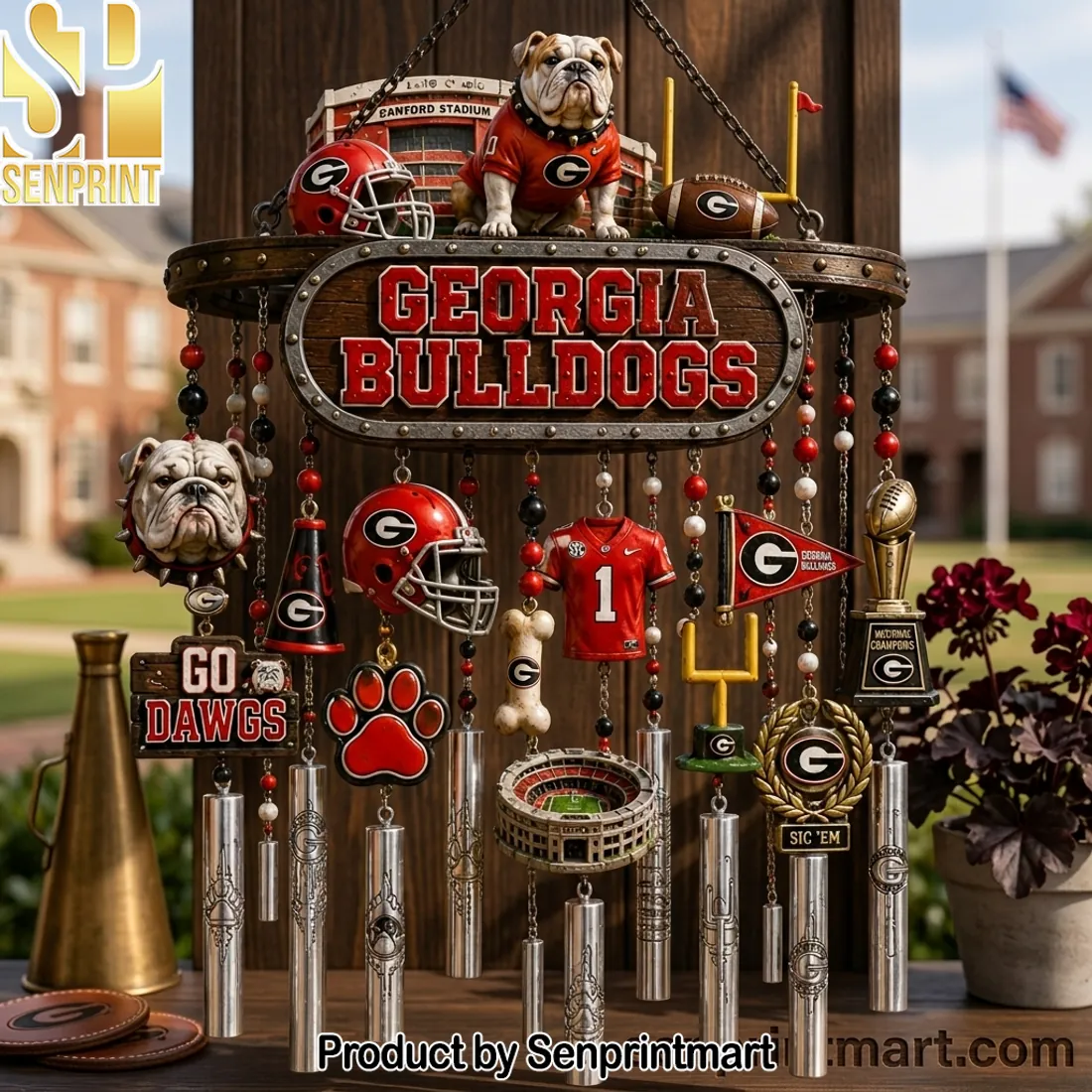 Georgia Bulldogs National Champions Wind Chime