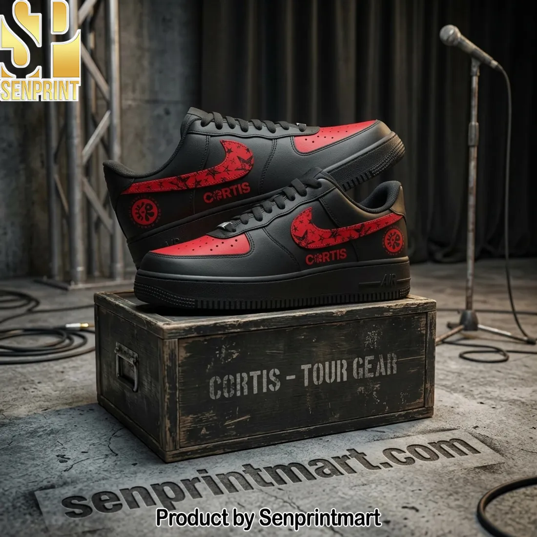 Cortis 2026 World Tour Custom Black Red Shoes