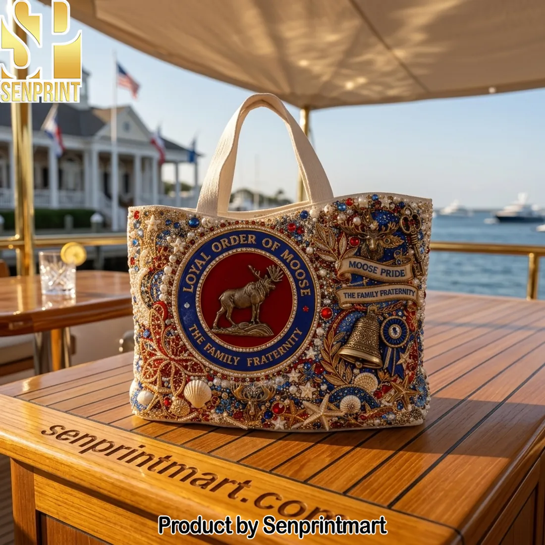 Loyal Order of Moose Family Fraternity Ornate Tote Bag