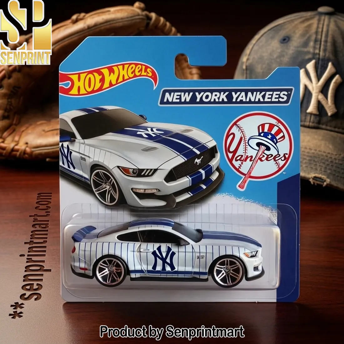 Hot Wheels MLB New York Yankees Mustang Collectible Diecast Car