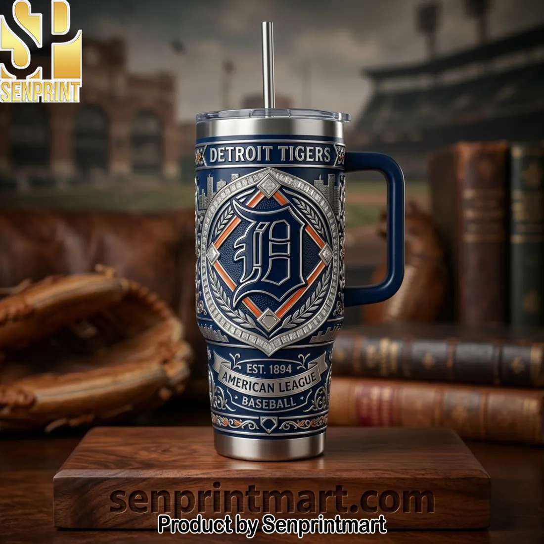 Detroit Tigers Est. 1894 American League Baseball Tumbler