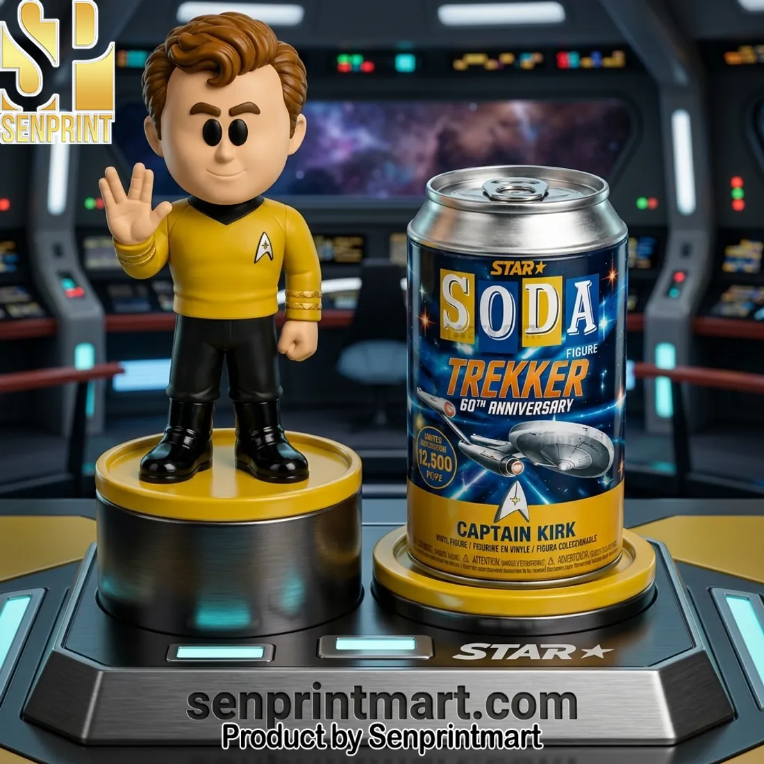 Star Trek Captain Kirk 60th Anniversary Limited Edition Soda Figure