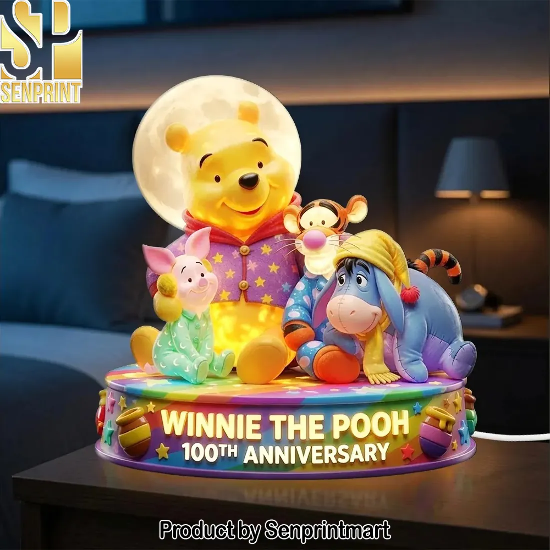 Winnie the Pooh 100th Anniversary Moonlit Scene Light Box