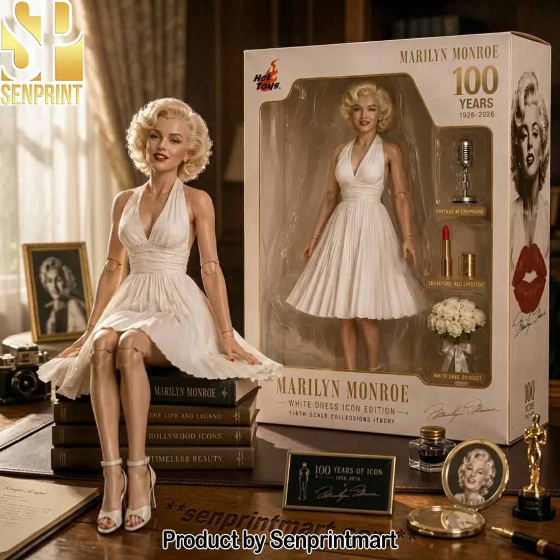 Marilyn Monroe 100 Years White Dress Icon Collectible Figure
