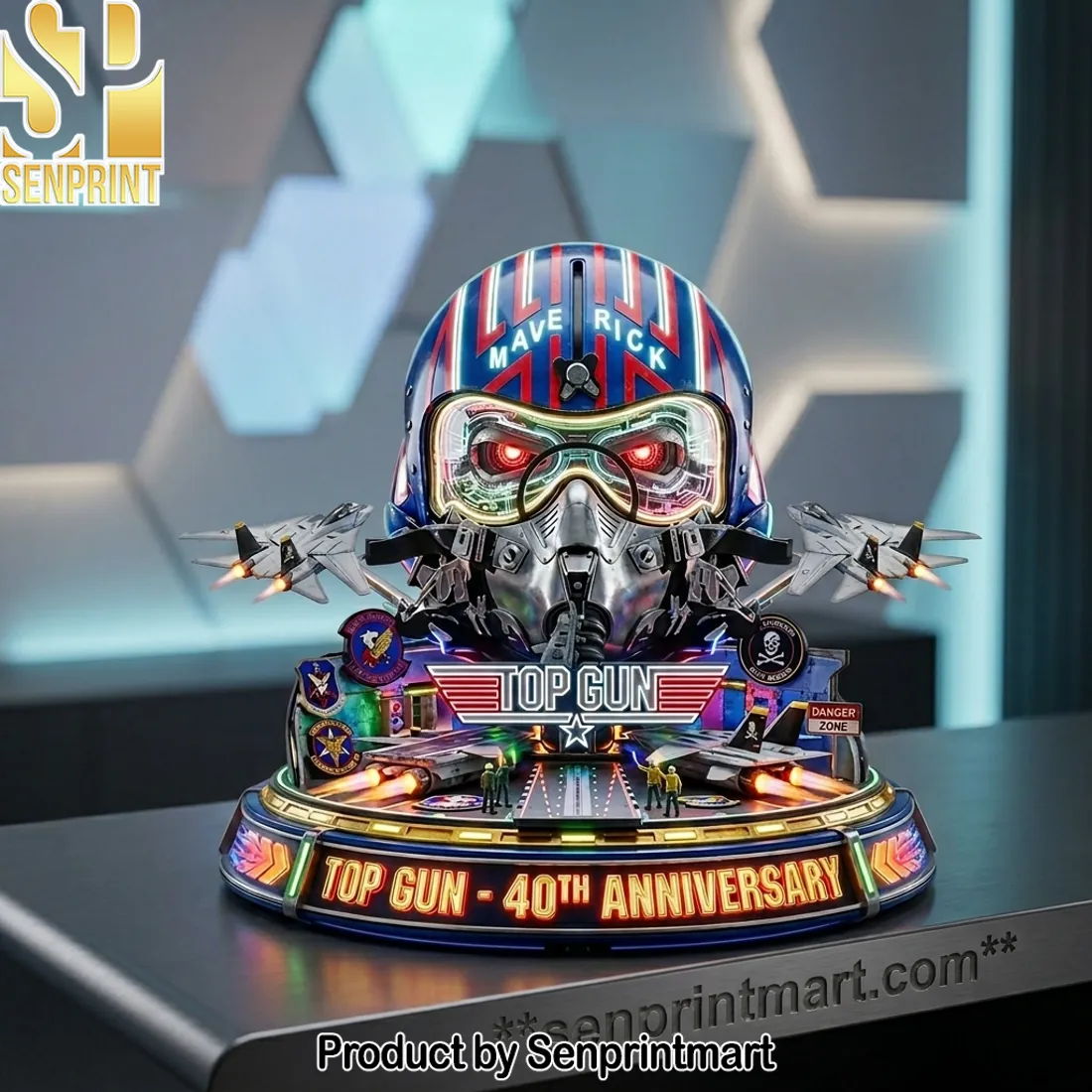 Top Gun 40th Anniversary Maverick Custom Shape Acrylic Light Box