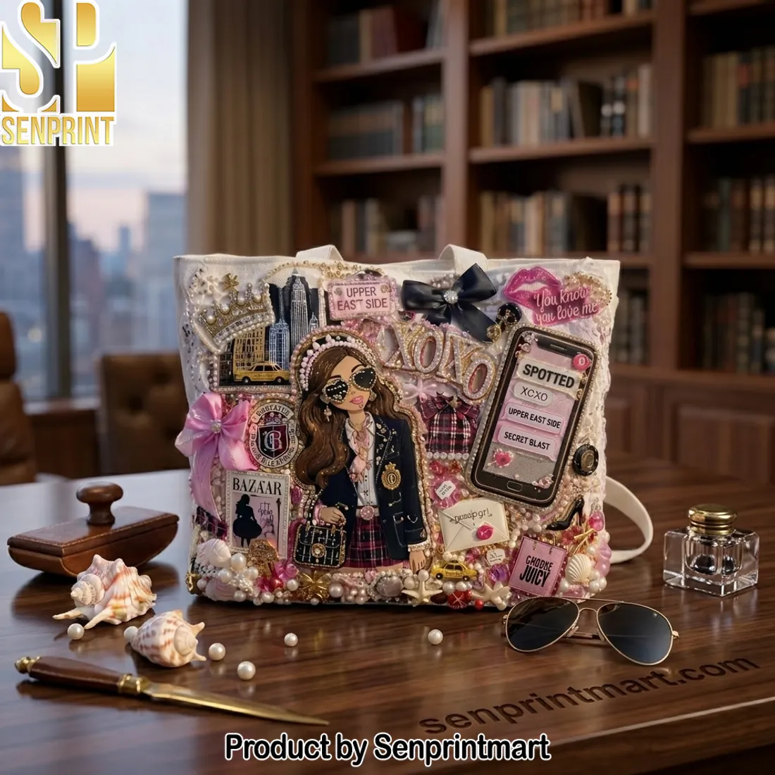 Breakfast at Tiffany’s NYC Upper East Side Embellished Tote Bag