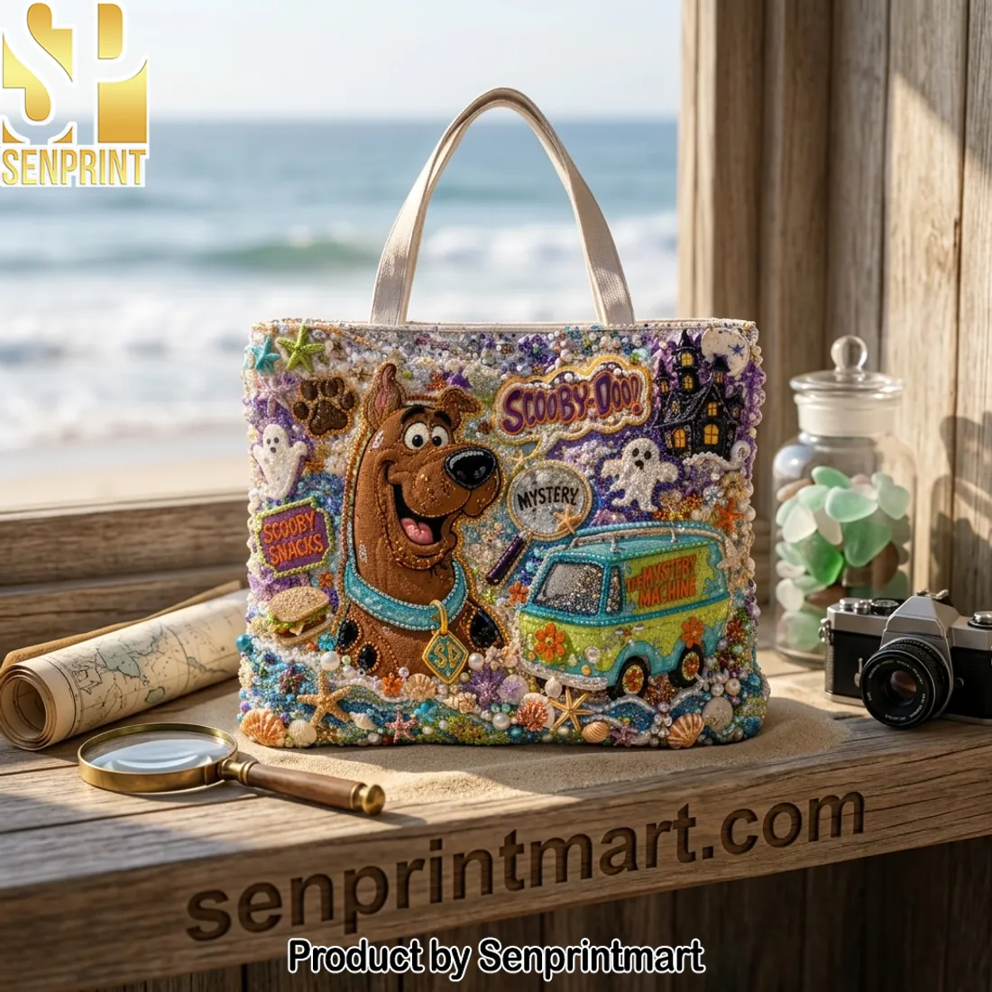 Scooby-Doo Mystery Machine Embellished Tote Bag