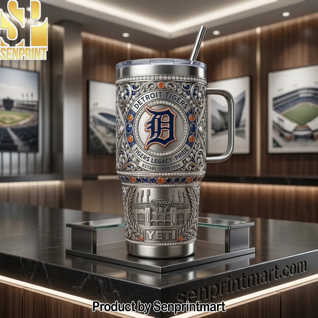 Detroit Tigers Legacy Pride Established 1894 Tumbler