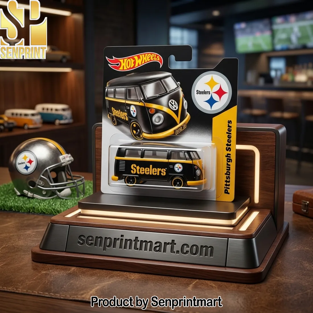 Pittsburgh Steelers Hot Wheels VW Bus Special Edition Diecast Toy Car