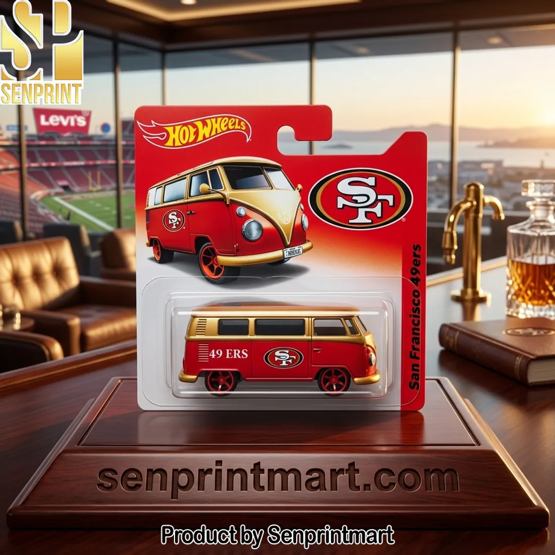 San Francisco 49ers Hot Wheels Collectible VW Bus Die-Cast Car