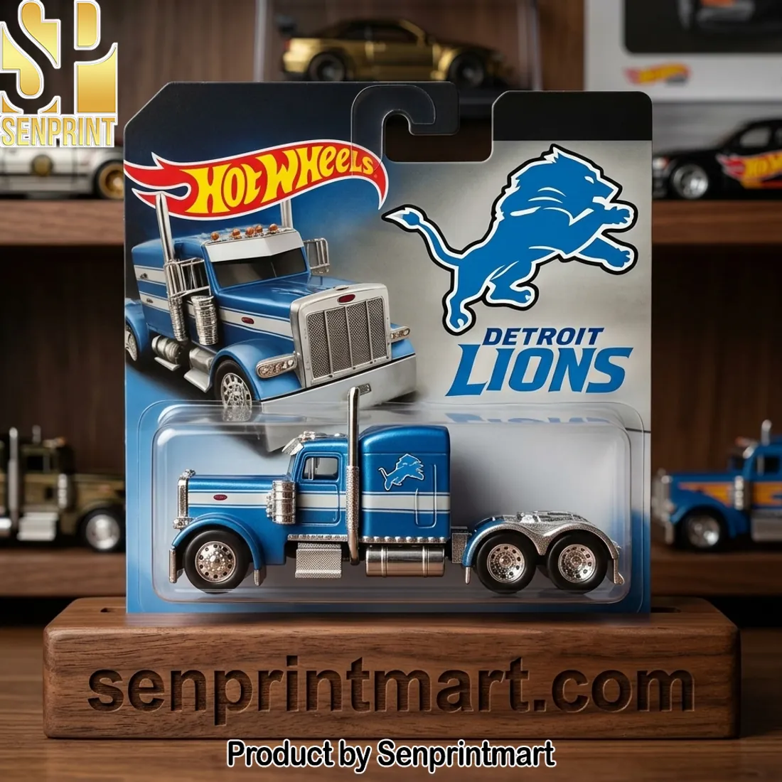 Hot Wheels Detroit Lions NFL Collectible Semi Truck