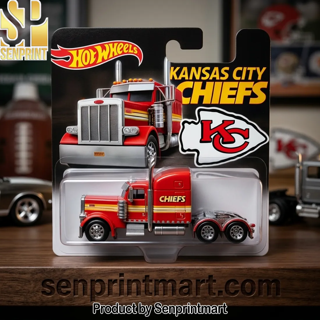 Hot Wheels NFL Kansas City Chiefs Red Diecast Semi Truck