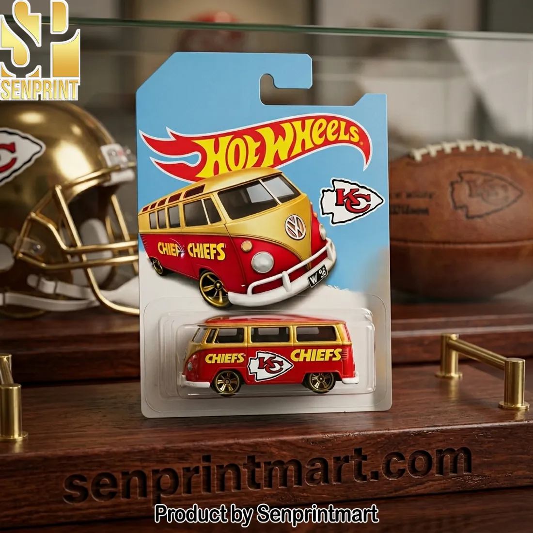 Kansas City Chiefs Hot Wheels VW Bus Collectible Toy Van