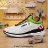 New York Knicks Custom Basketball Fan White Leather Low Top Sneakers New York Knicks Custom Basketball Fan White Leather Low Top Sneakers