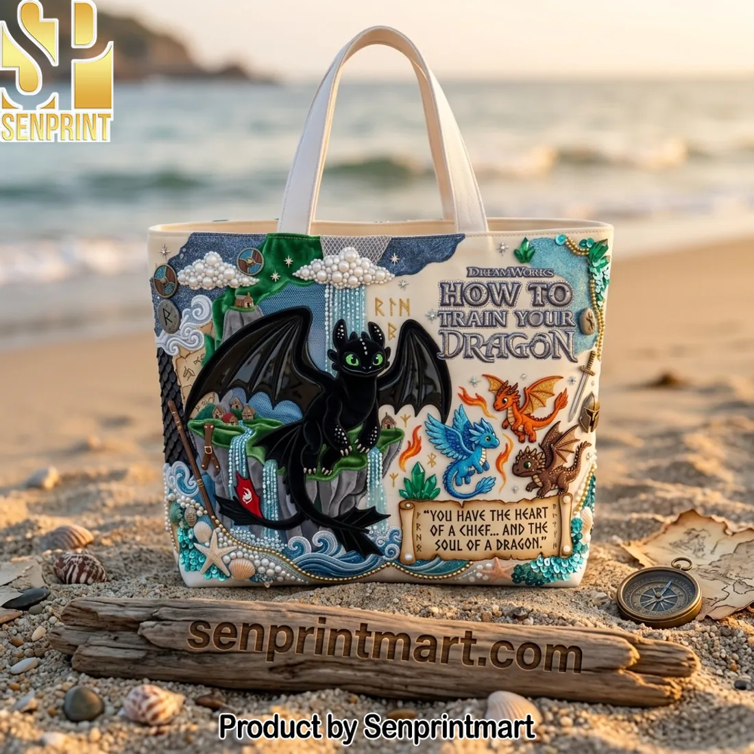DreamWorks How To Train Your Dragon Toothless 3D Style Tote Bag