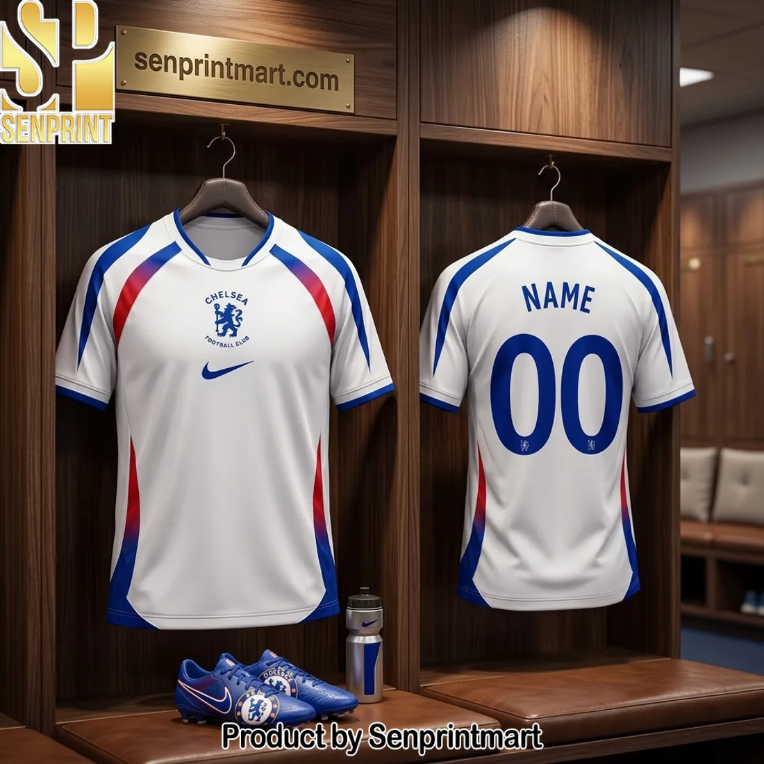 Chelsea FC 2026-27 Away Custom Name and Number White Soccer Jersey