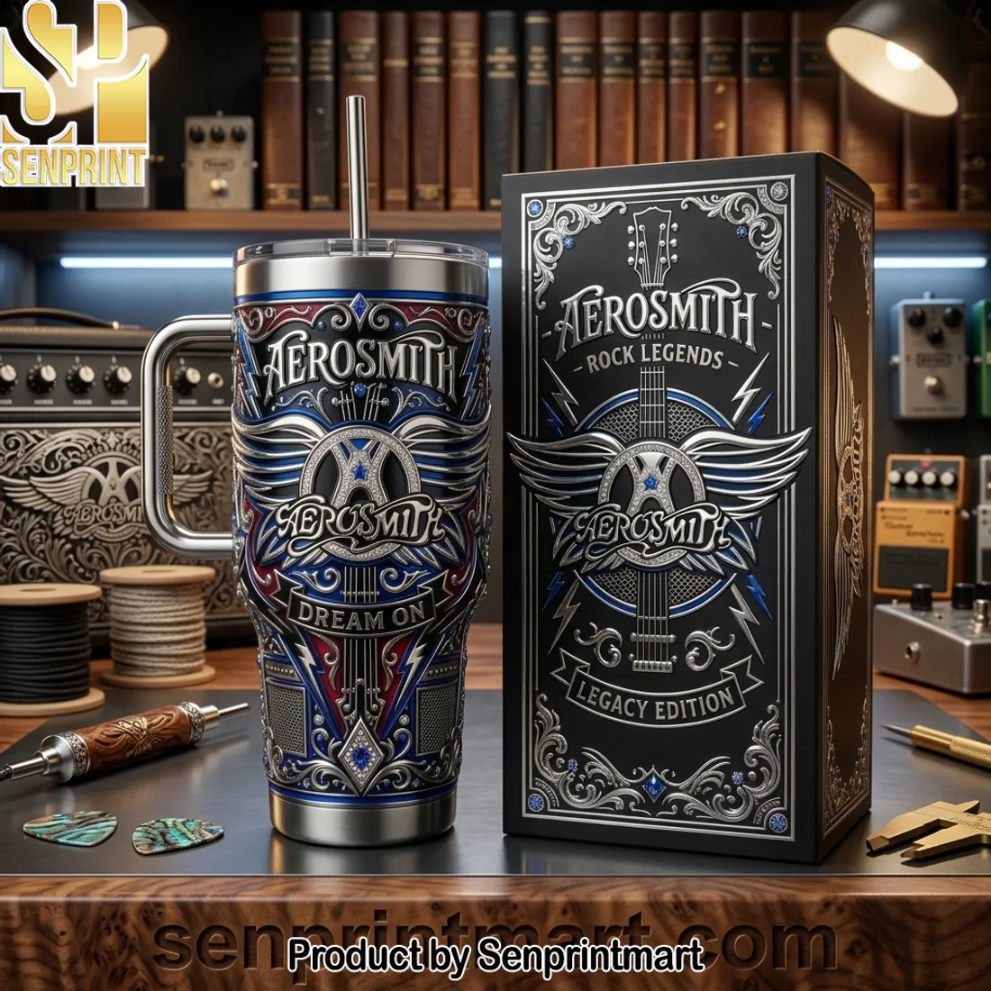 Aerosmith Rock Legends Dream On Premium Stainless Steel 40oz Tumbler