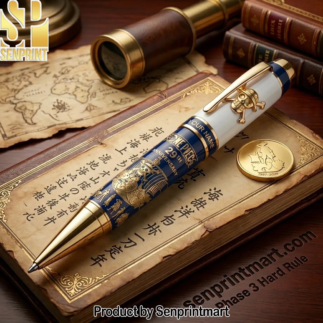 One Piece 29th Anniversary Personalized Luxury Gold Ballpoint Pen