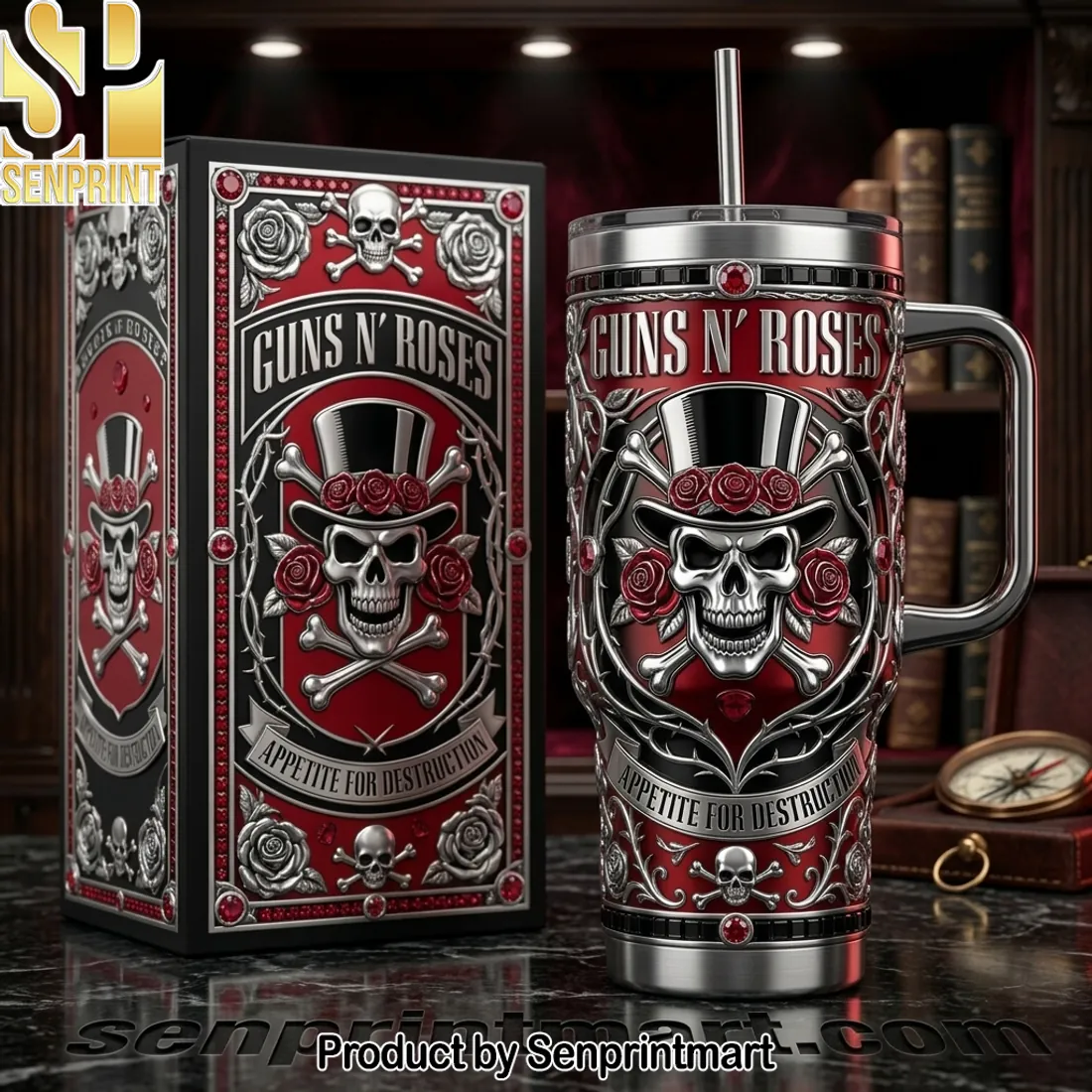 Guns N’ Roses Appetite for Destruction 3D Gothic Tumbler