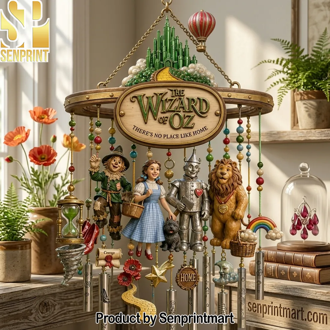 The Wizard of Oz “There’s No Place Like Home” Movie Character Wind Chime