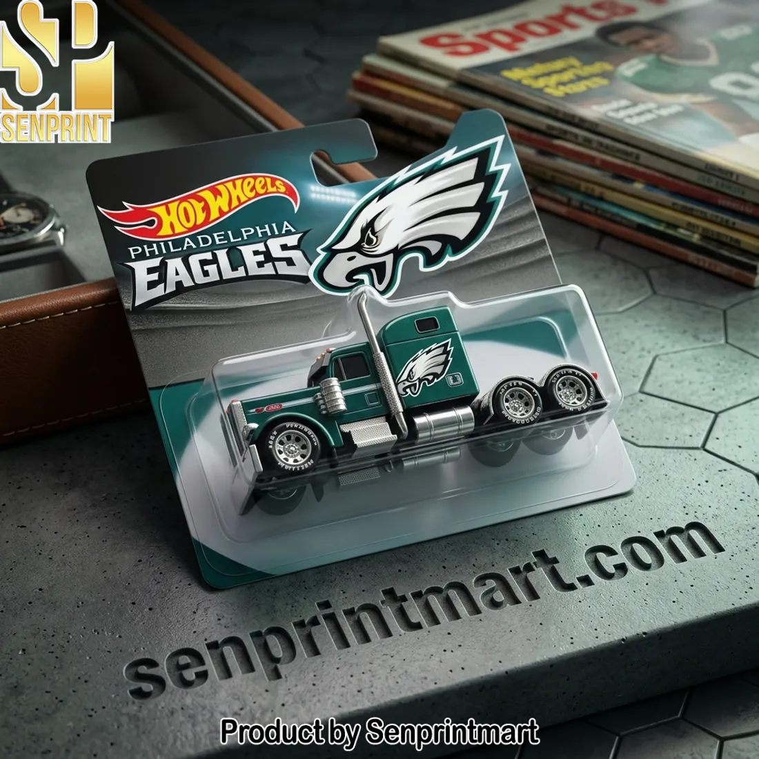 Hot Wheels Philadelphia Eagles Official Licensed Semi Truck Toy