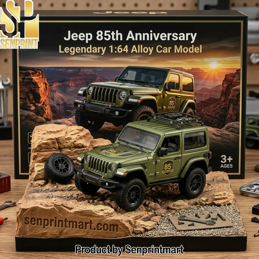 Jeep 85th Anniversary Legendary 1:64 Scale Alloy Car Model