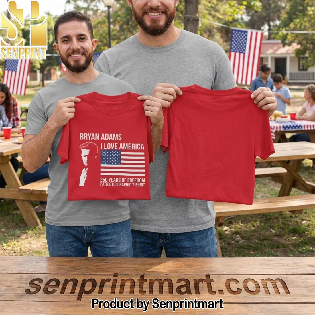 Bryan Adams I Love America 250 Years of Freedom Patriotic Graphic T-Shirt Bryan Adams I Love America 250 Years of Freedom Patriotic Graphic T-Shirt