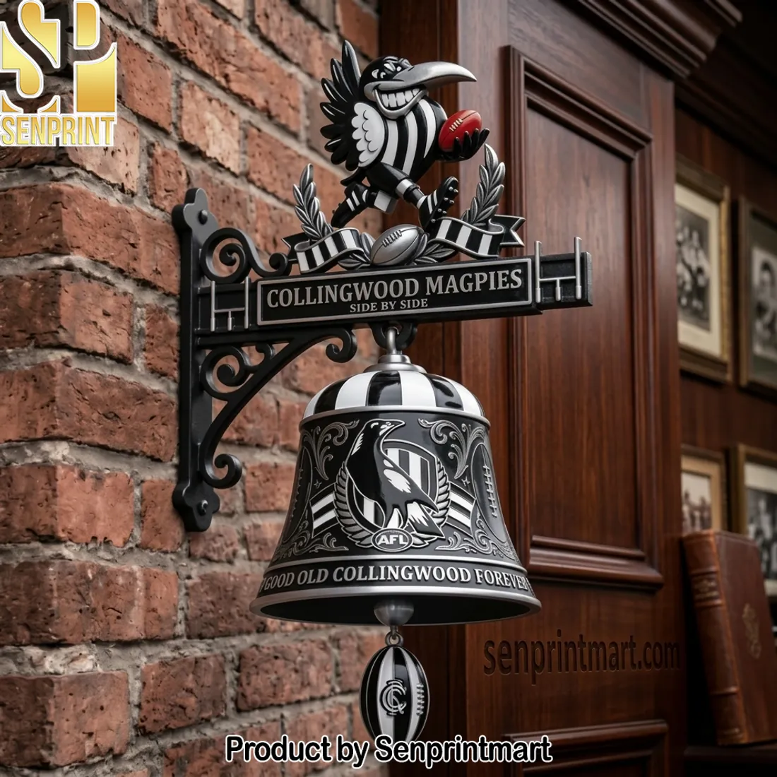 Collingwood Magpies Good Old Collingwood Forever AFL Wall Mounted Bell