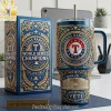 Texas Rangers American League Baseball Est 1972 Luxury 3D Embossed 40oz Tumbler with Lid and Straw Texas Rangers American League Baseball Est 1972 Luxury 3D Embossed 40oz Tumbler with Lid and Straw