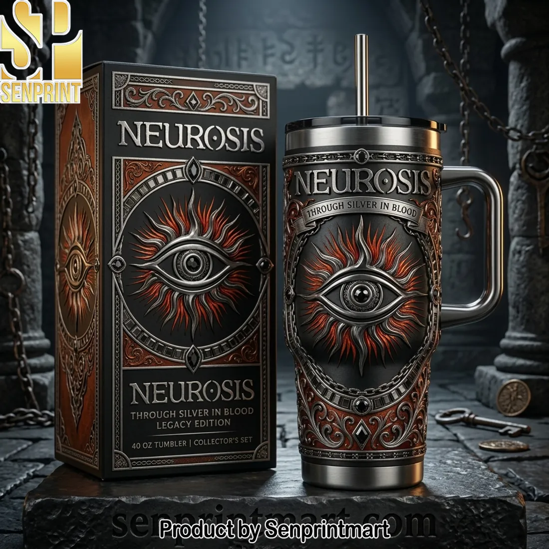 Neurosis Through Silver In Blood Legacy Edition All-Seeing Eye 40oz Tumbler