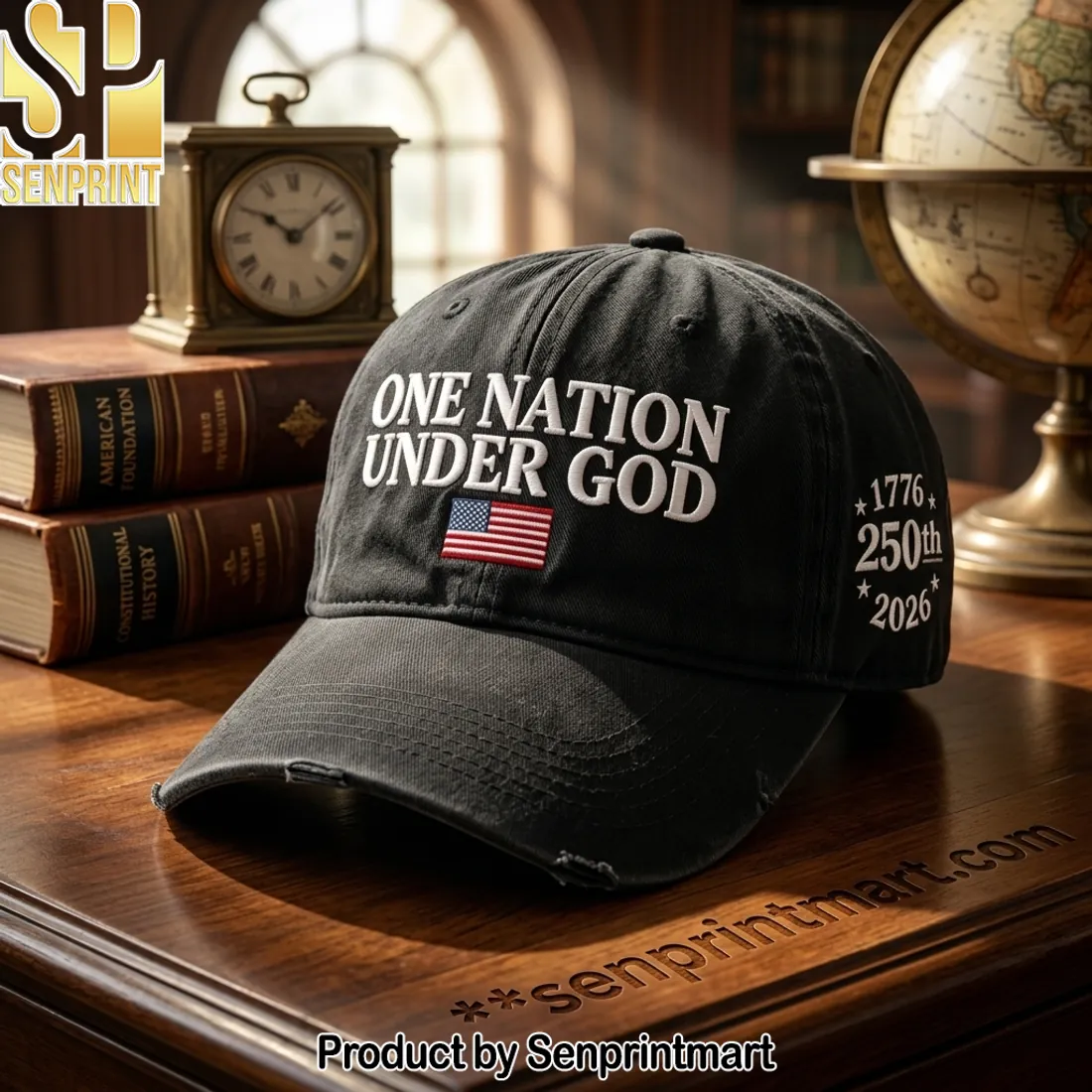 One Nation Under God USA 250th Anniversary 1776-2026 Baseball Cap
