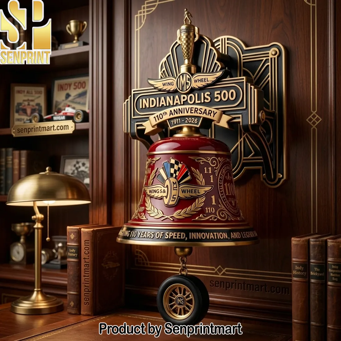 Indianapolis 500 110th Anniversary 1911-2026 Commemorative Wall Bell