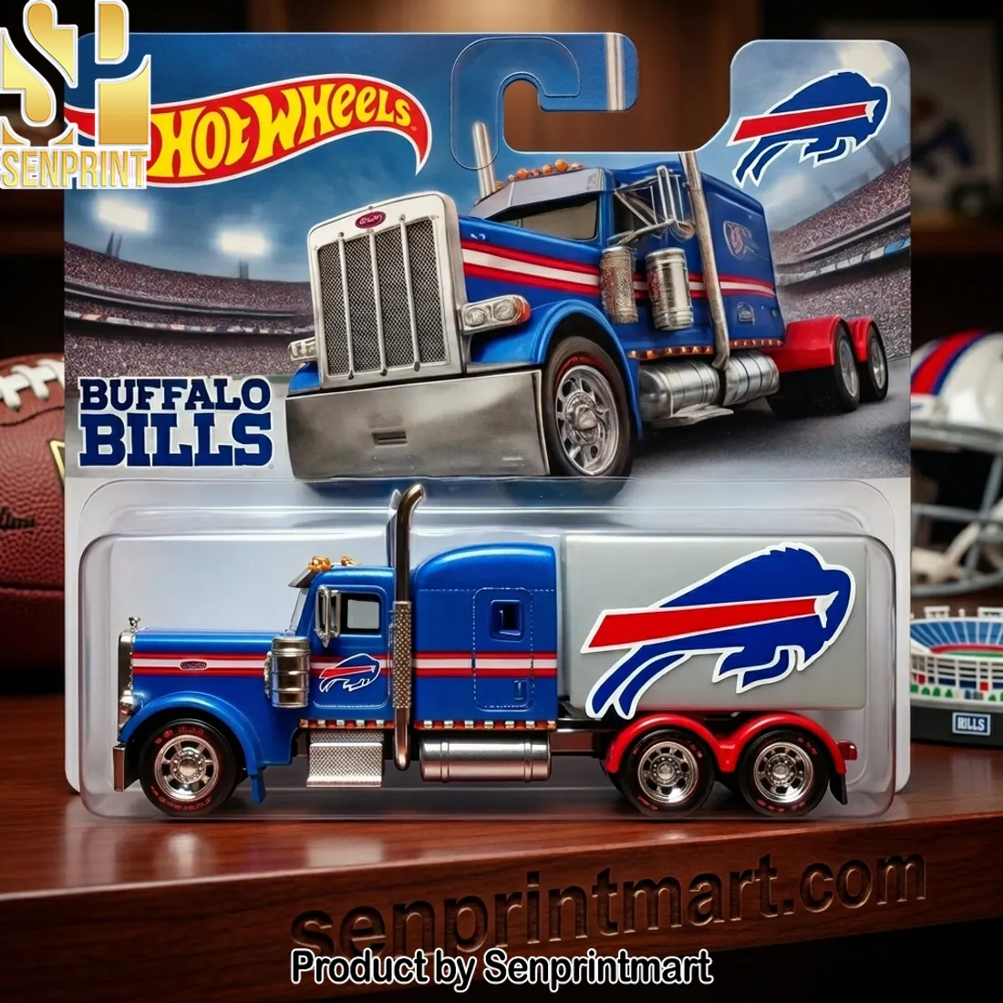 Hot Wheels NFL Buffalo Bills Collectible Diecast Semi Truck