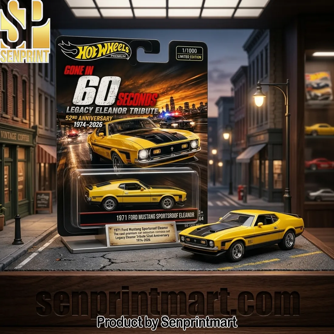 Hot Wheels Gone in 60 Seconds Legacy Eleanor Tribute 1971 Ford Mustang Sportsroof Limited Edition Diecast Car