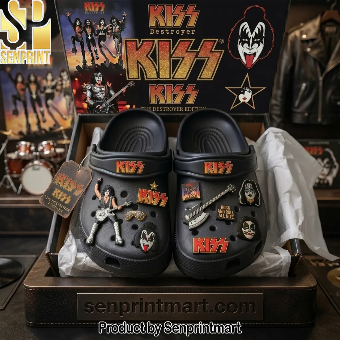 KISS Destroyer Edition Rock And Roll All Nite Clogs