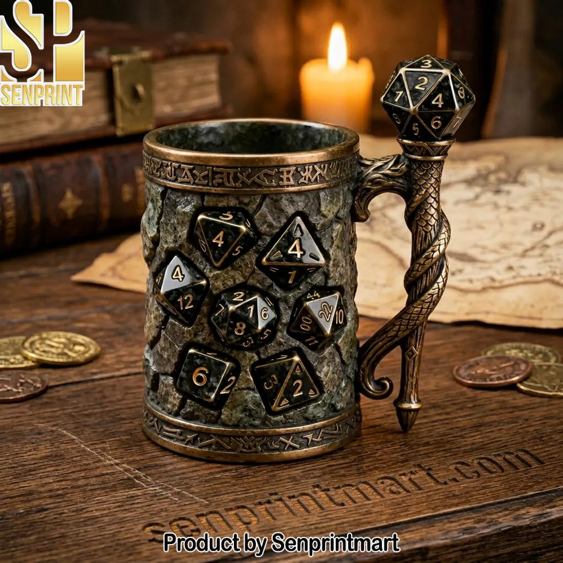 Dungeons & Dragons 3D Polyhedral Dice Gaming Mug