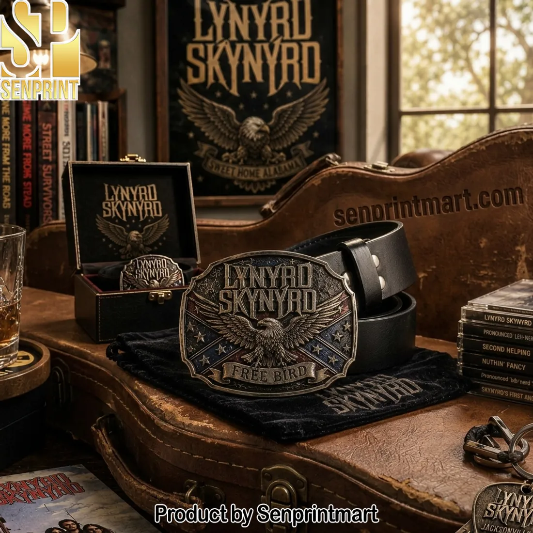 Lynyrd Skynyrd Free Bird Eagle Belt Buckle