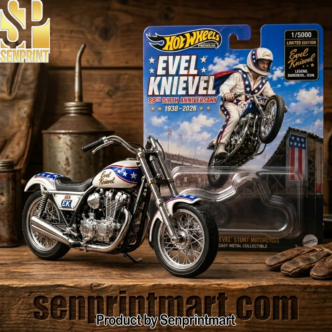 Evel Knievel 88th Birth Anniversary Limited Edition Toy Motorcycle
