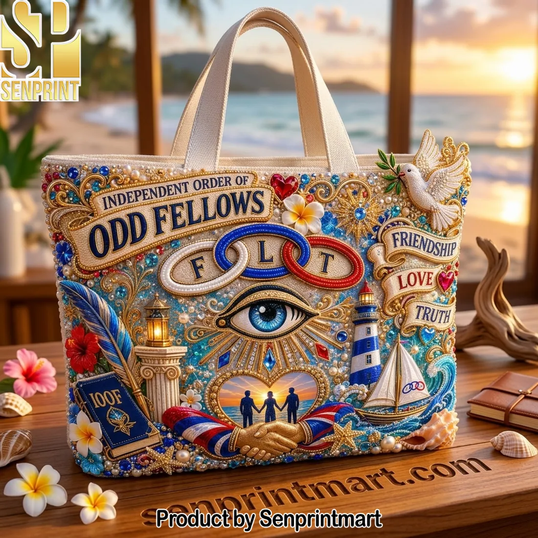 Independent Order of Odd Fellows Friendship Love Truth Tote Bag