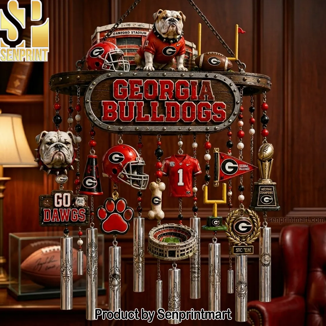 Georgia Bulldogs National Champions Commemorative Wind Chime