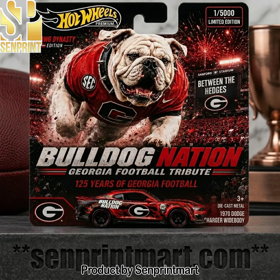 Hot Wheels Premium Georgia Bulldogs 125th Anniversary Limited Edition Die-Cast Car