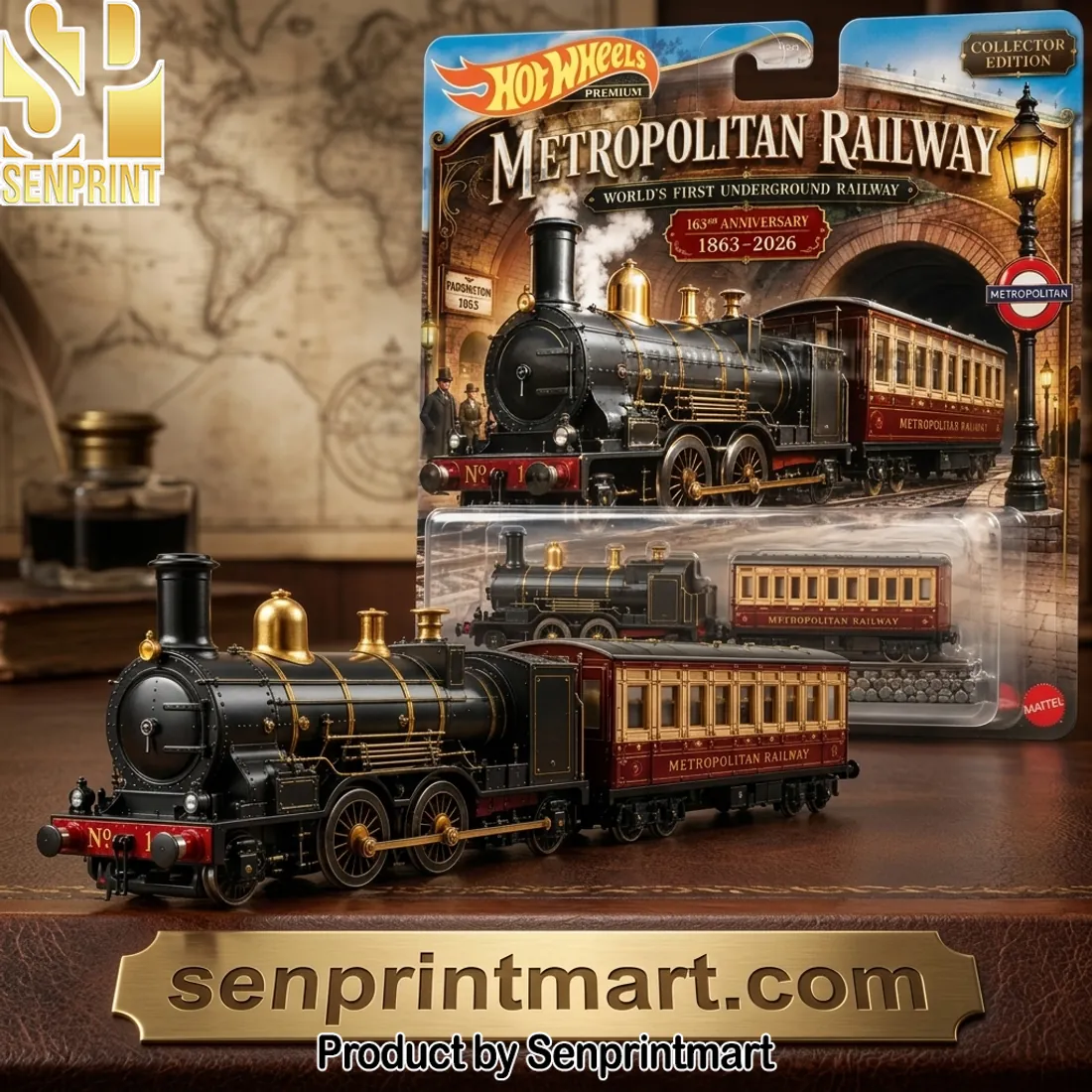 Hot Wheels Metropolitan Railway 163rd Anniversary Premium Die-Cast Train Model