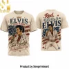 Elvis Presley Patriotic American Flag Vintage King of Rock and Roll 3D All Over Print T-Shirt
