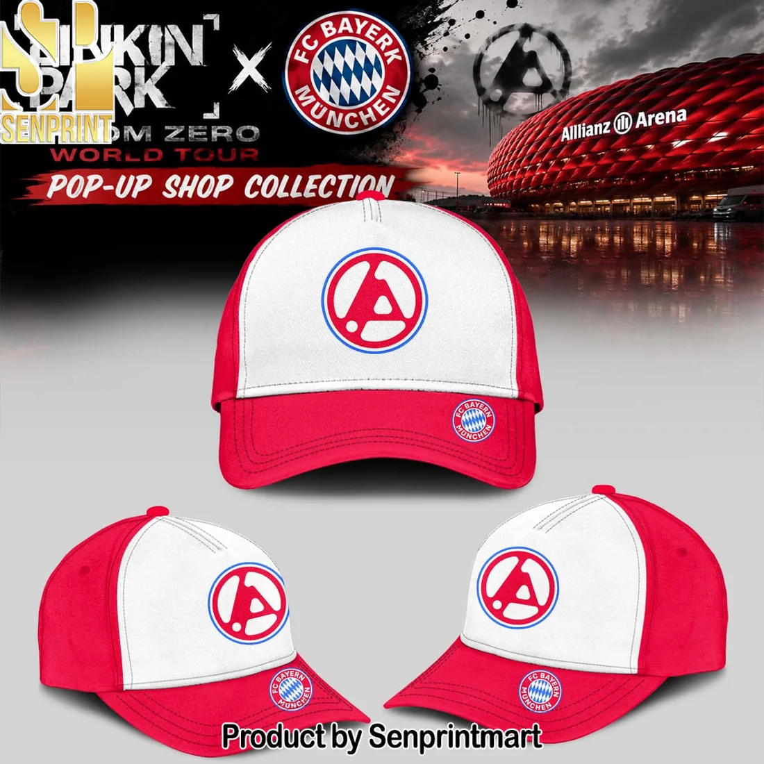 Linkin Park x FC Bayern Munich From Zero World Tour Limited Edition Signature Black Pullover Hoodie Linkin Park x FC Bayern Munich From Zero World Tour Limited Edition Signature Black Pullover Hoodie
