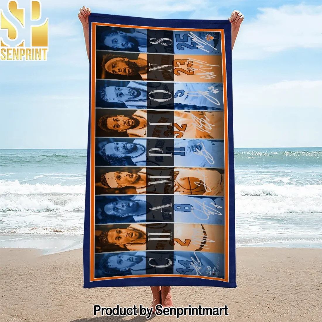 New York Knicks 2026 NBA Champions Commemorative Player Signatures Quick Dry Beach Towel New York Knicks 2026 NBA Champions Commemorative Player Signatures Quick Dry Beach Towel