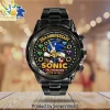 Sonic the Hedgehog 35th Anniversary 1991-2026 Commemorative Black Stainless Steel Watch